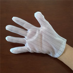 防静电手套条纹双面静电手套尼龙防护电子厂工作手套薄款无硫手套