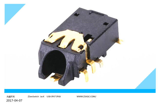 手机斜头耳机插座 手机斜孔沉板耳机插孔 手机斜边耳机母座