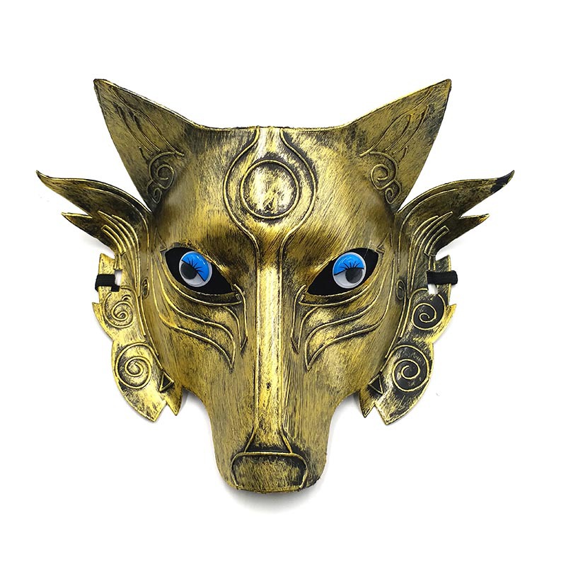 万圣节狼人杀面具恐怖搞怪加厚狼头面具狼头面罩游戏道具厂家批发