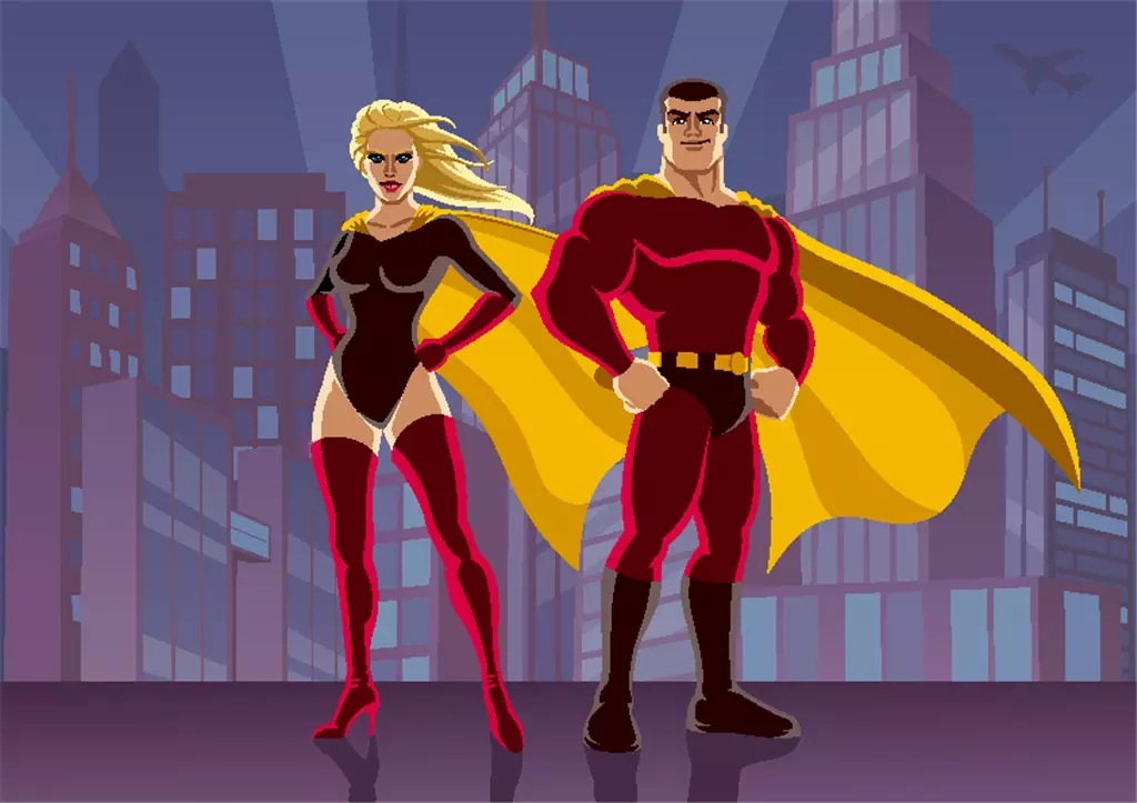 女超人连衣裙万圣节表演服装儿童cosplay动漫服装化妆舞会演出服