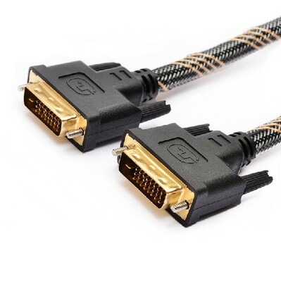 精川旗dvi线dvi-d电脑高清视频连接显示器数据线24 1公对公显卡连