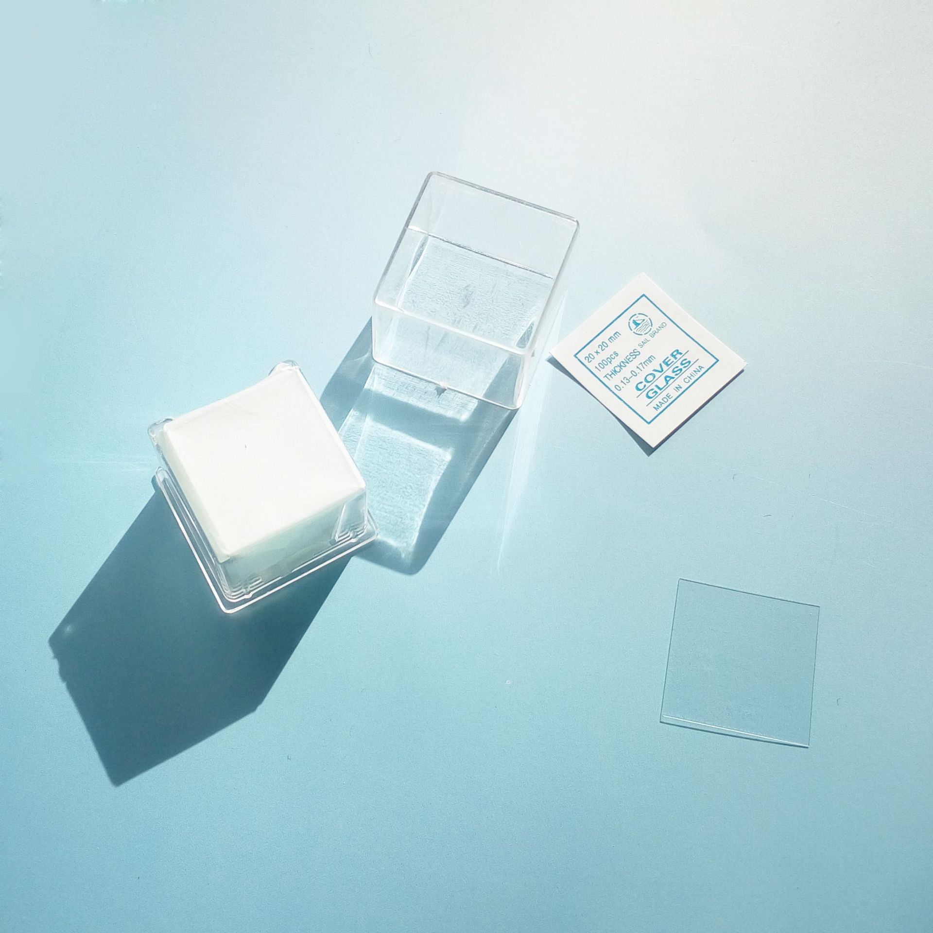 直供 盖玻片 显微镜盖玻片 载玻片&盖玻 实验室耗材 20*20 盖片
