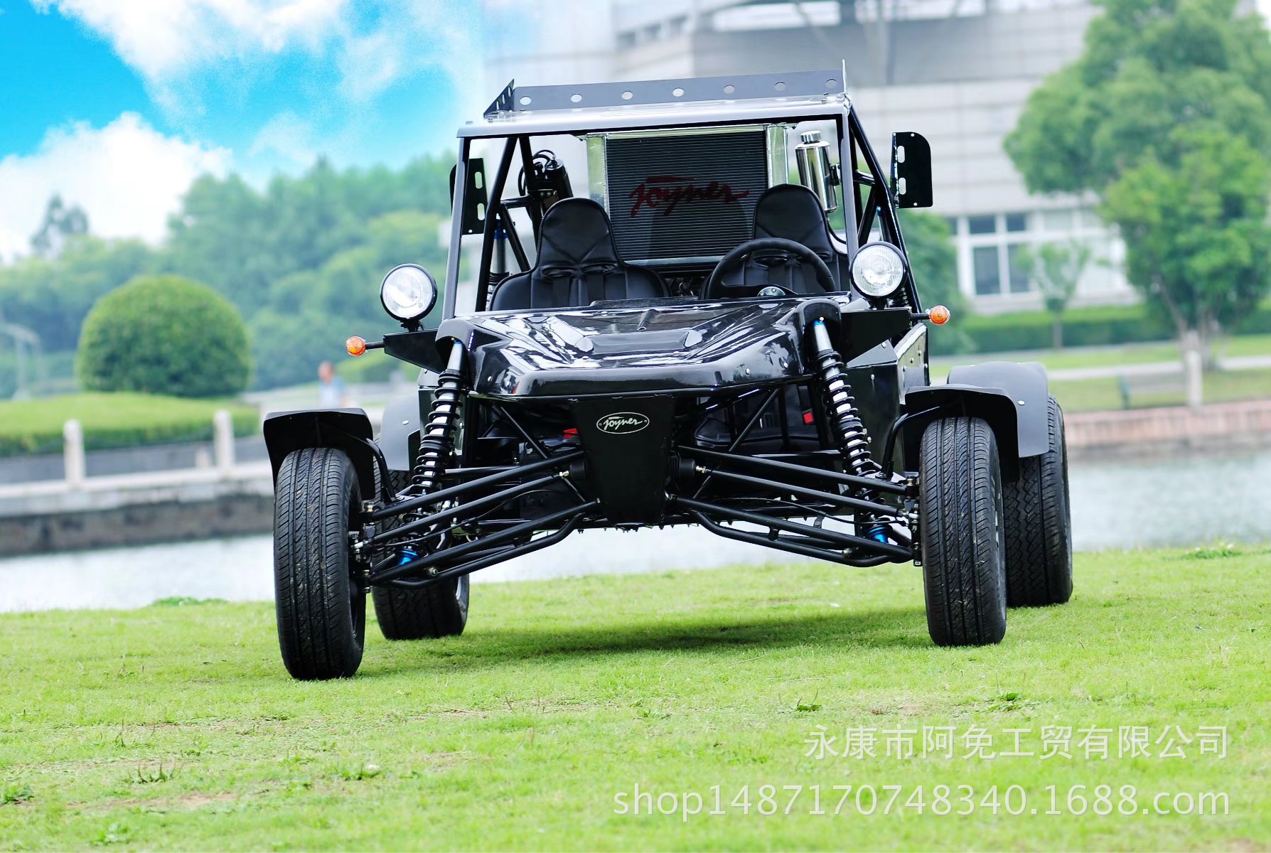 1100cc四驱沙滩车 黑色四轮独立悬挂全地形越野摩托车 钢管车 utv