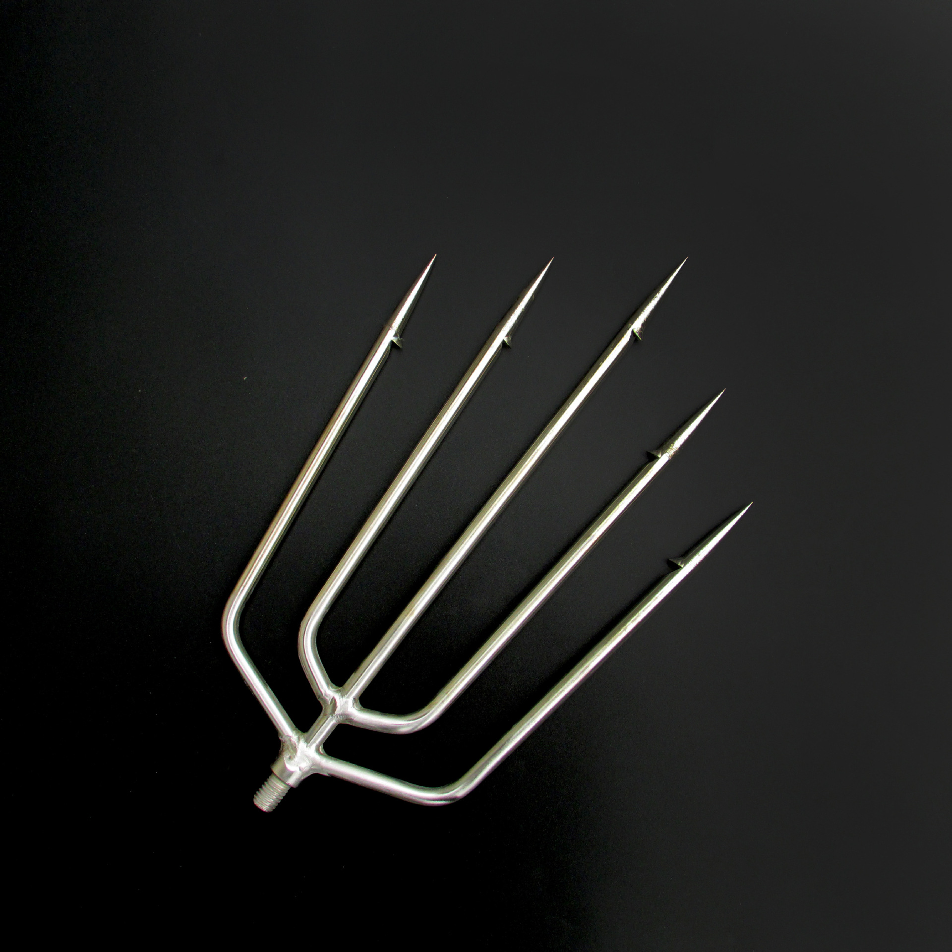 批发不锈钢带倒刺鱼叉 一齿三齿五齿鱼叉灯笼七叉渔具用品垂钓