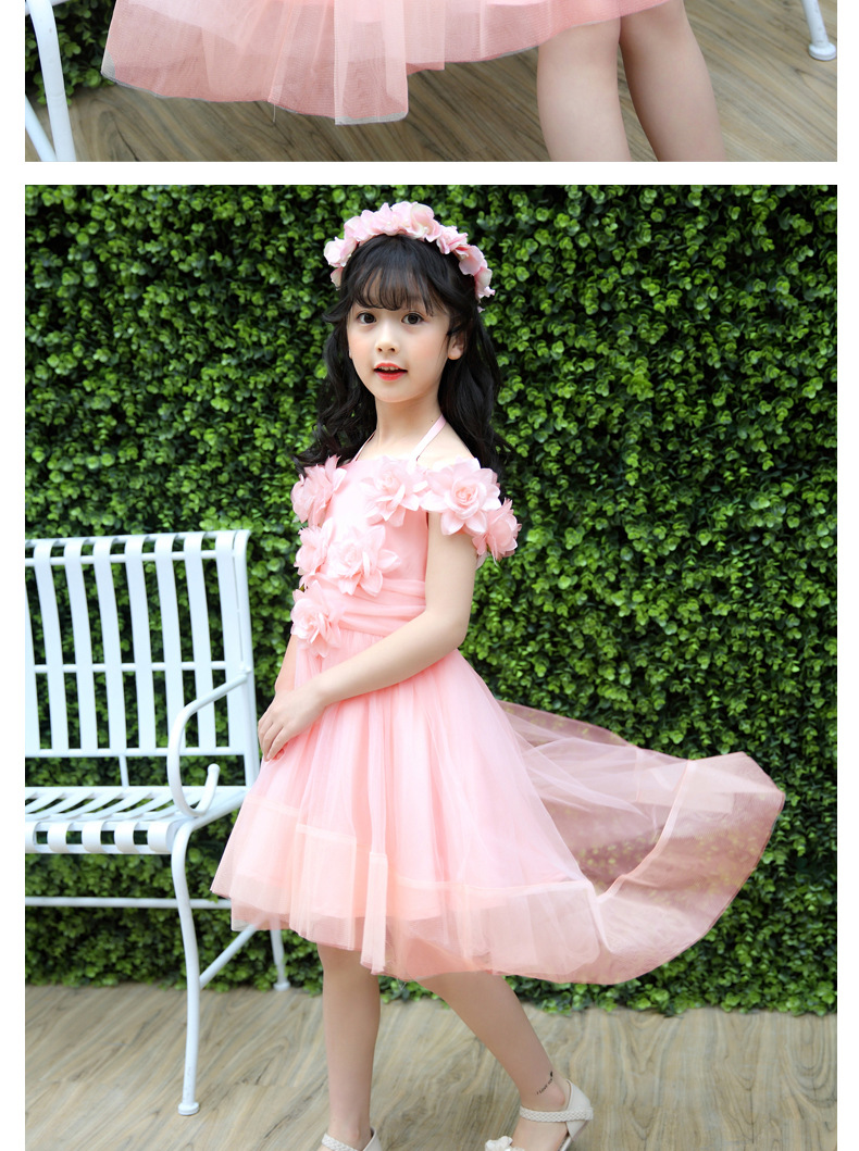 童装女童连衣裙2017新款夏装儿童公主裙小女孩裙子中大童蓬蓬裙女