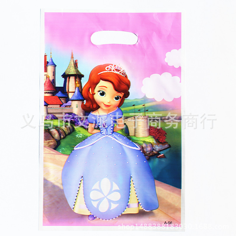 Manufacturer 10 Pack Pearlescent Film Gift Bag Children's Birthday Party Gift Bag Cartoon Gift Bag Pearl Film Bag