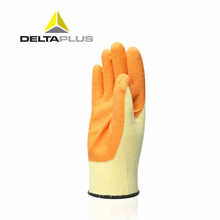 代尔塔201730劳保防护手套 抗撕裂乳胶涂层工地干活机械工作手套