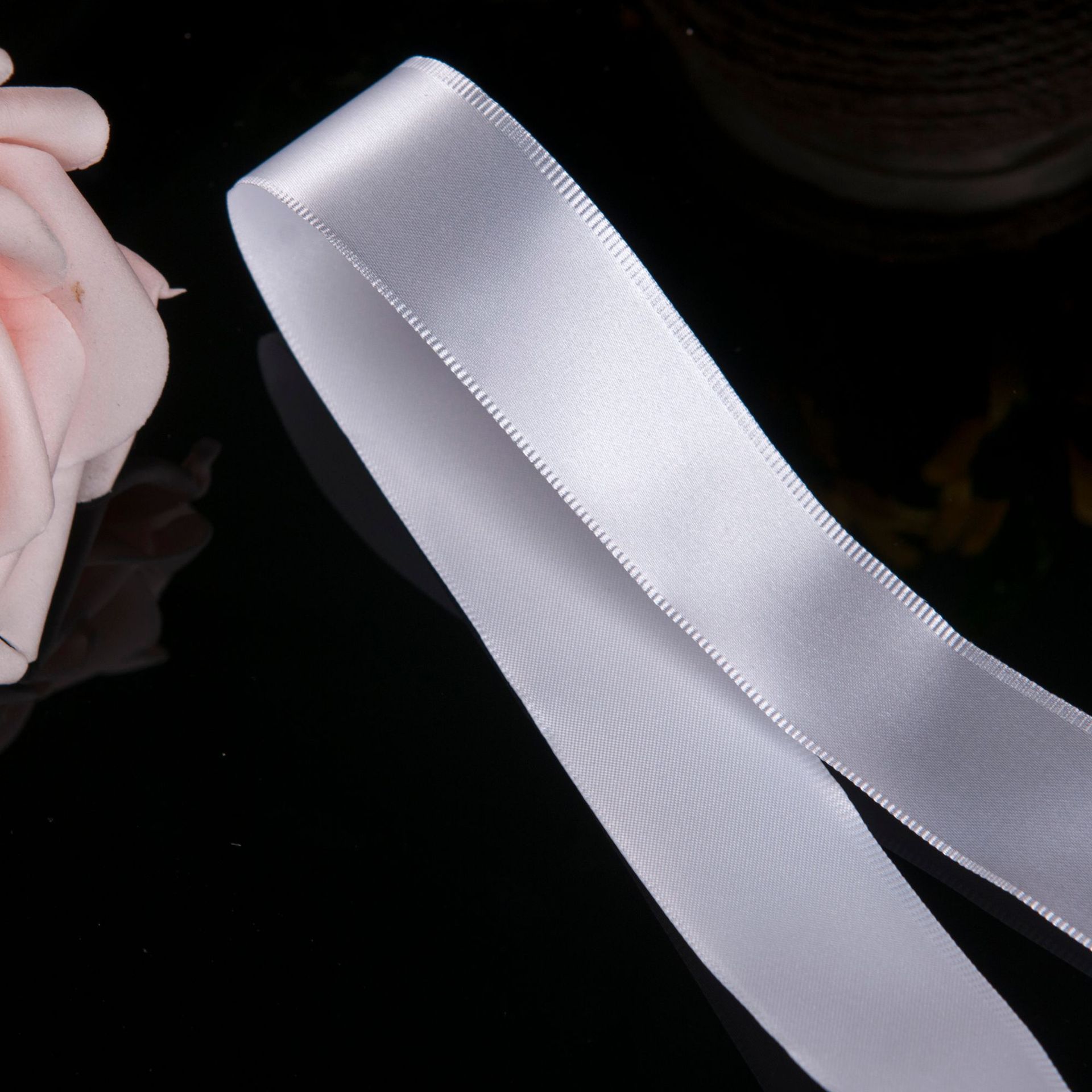 a级压边硬i缎带25mm空白水洗唛 服装辅料商标带衣服领标主标