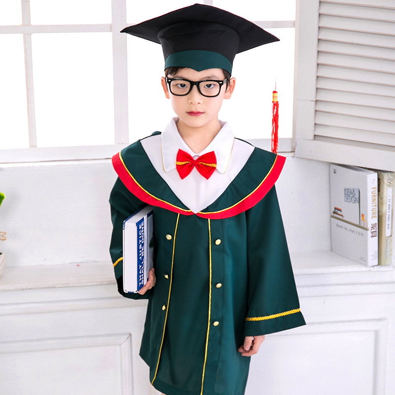 0成交1962套儿童学士服演出服幼儿园毕业礼服小学生舞台表演服儿童