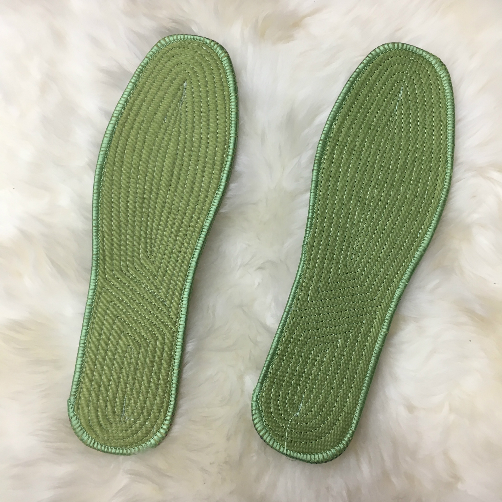 鞋垫批发 绿布棉鞋垫 吸汗透气