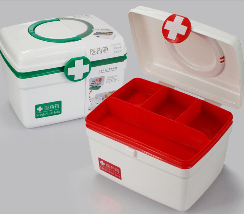 家用医药箱 手提塑料箱储物防潮整理盒 医疗箱急救箱礼品百纳箱