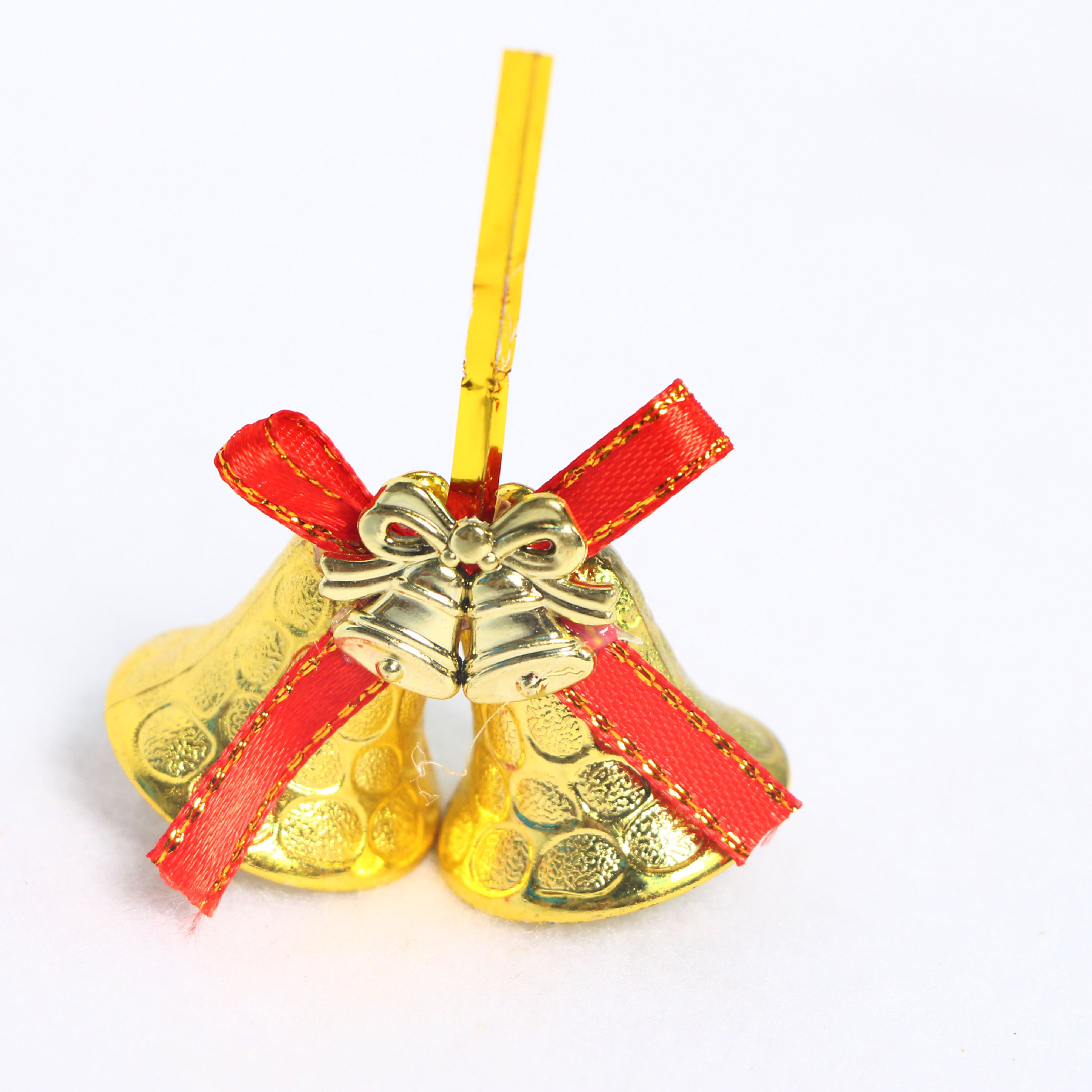 圣诞树配件_3.5cm双铃铛 金色纸卡小铃铛 圣诞树 装饰 - 阿里巴巴