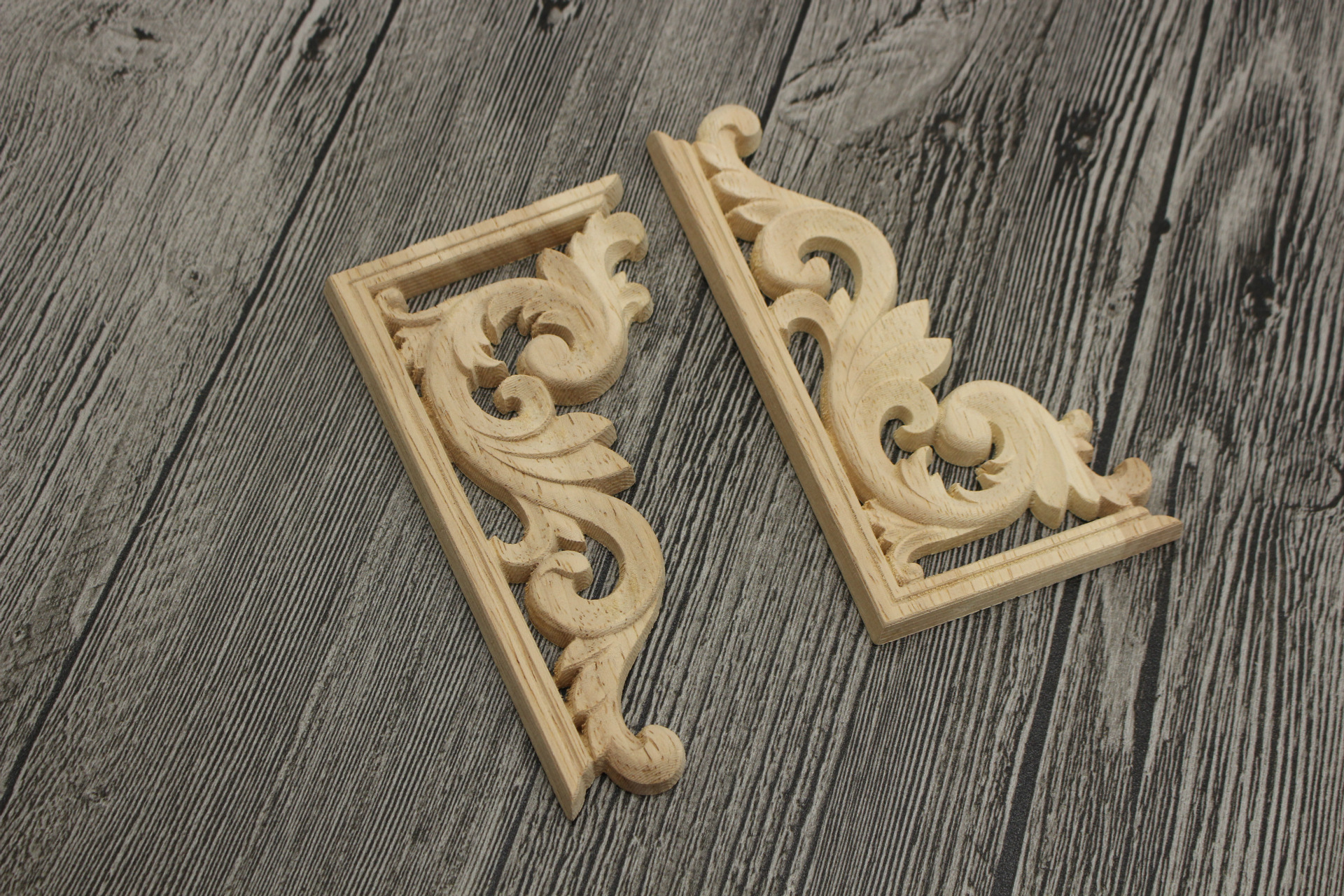 md013 中式床桌山水花卉木门贴花家具柜门实木贴花相框雕花