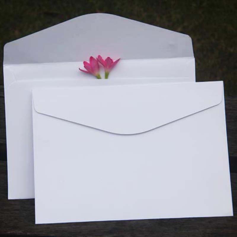加厚140克7号定制印刷logo白色双胶纸信封可装下a5 牛皮纸信封