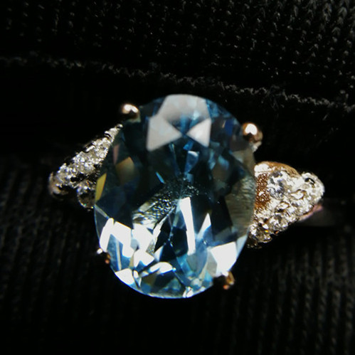 超值精品新疆阿勒泰宝石托帕石戒指