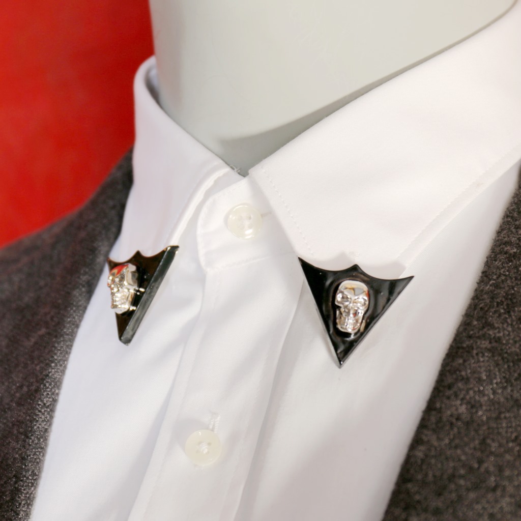 朋克复古风格领角夹扣领夹领针衬衫装饰品货源