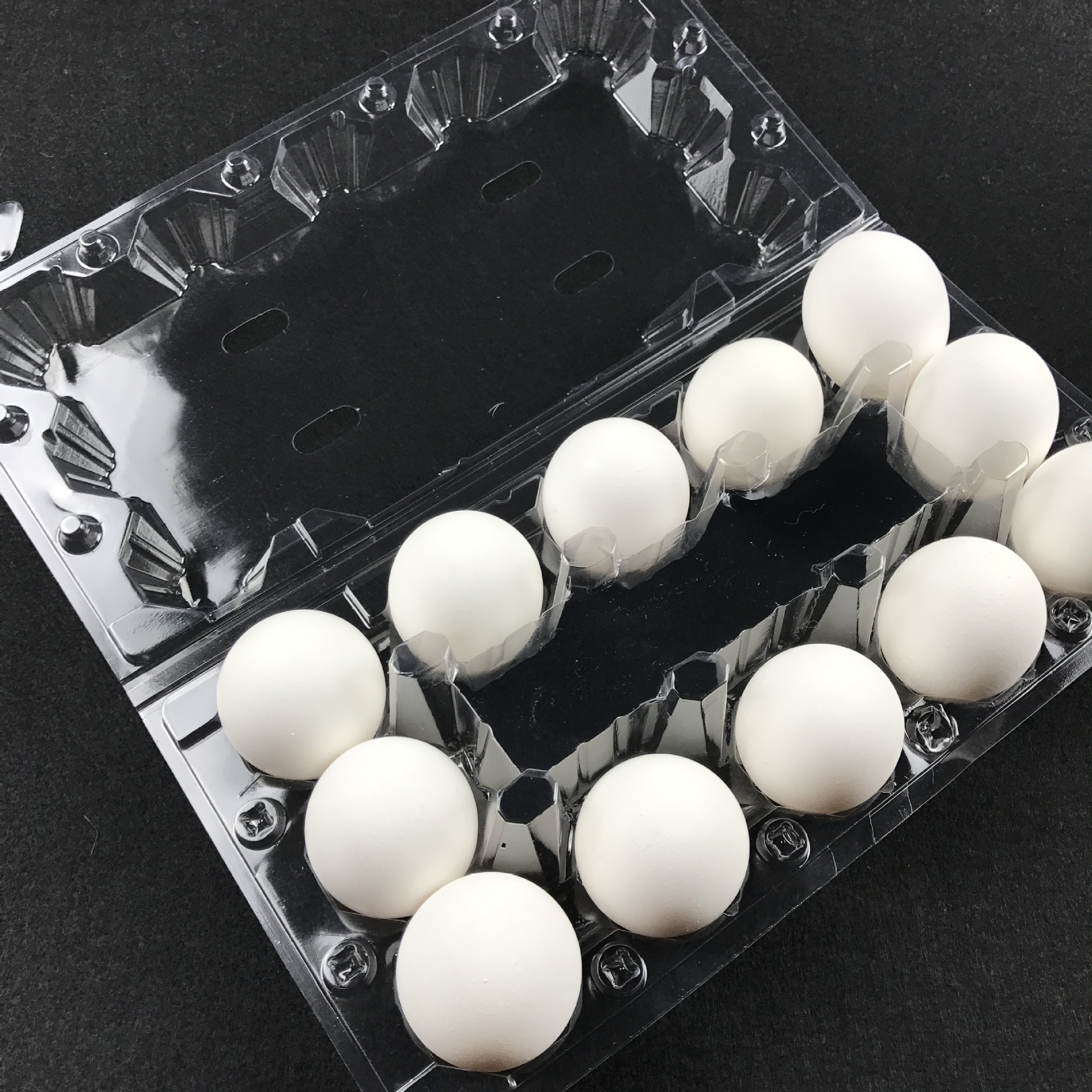 12枚大款 中号吸塑pvc透明柴鸡蛋包装盒带扣草鸡蛋盒塑料土鸡蛋托