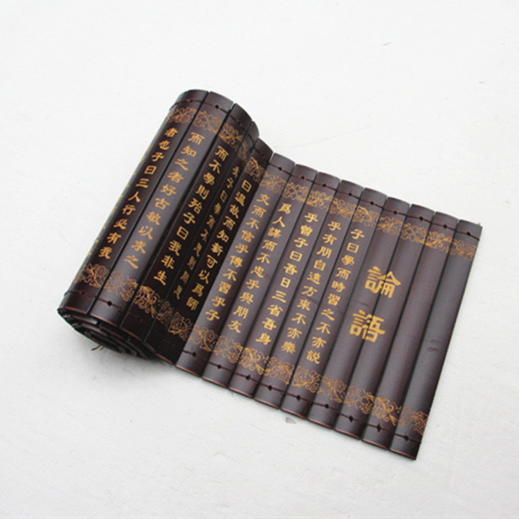 激光雕刻书法字画三字经竹简竹书景区旅游文化竹质工艺品礼品批发