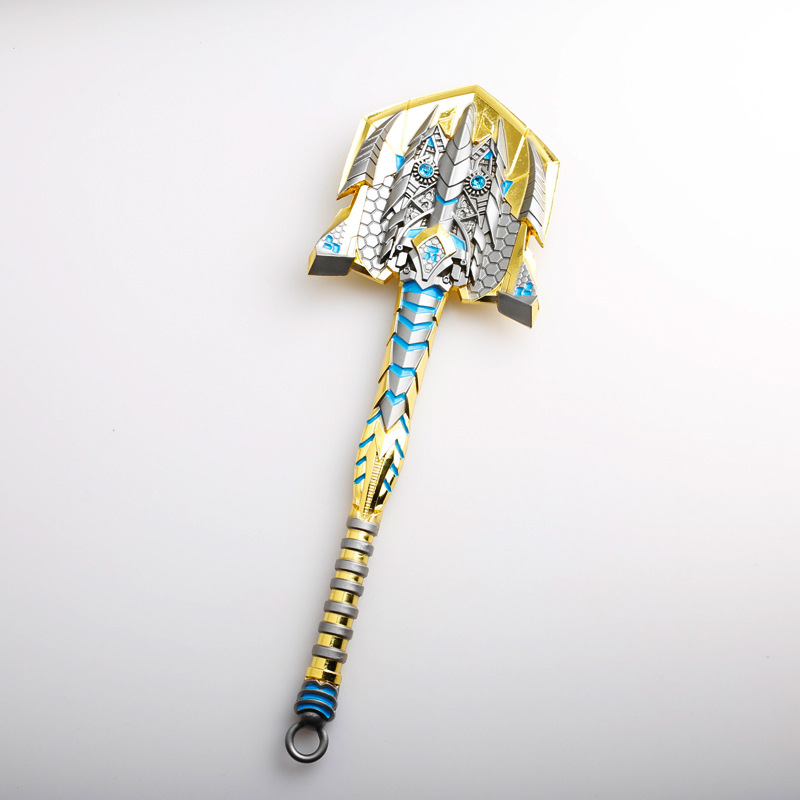 穿越武器模型金色擎天铲30cm合金兵器黄金铲子道具不开刃批发代发