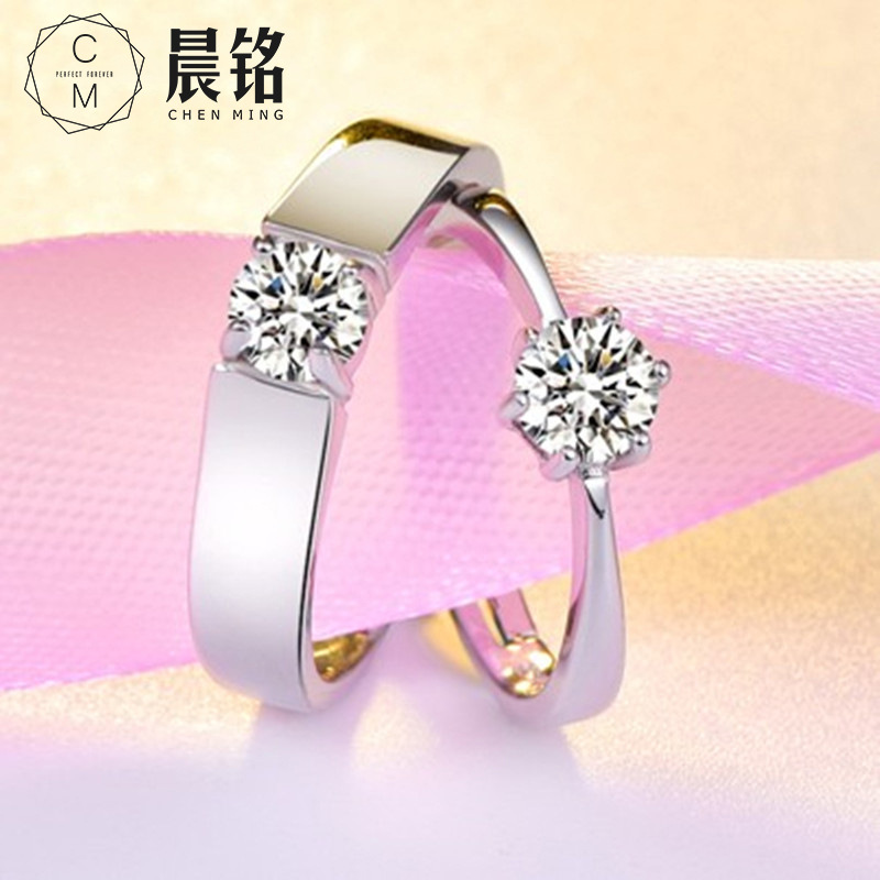 925纯银韩版时尚情侣活口对戒誓言开口戒指银饰品厂家批发-阿里巴巴