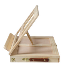 蒙玛特 素描写生桌面抽屉式松木画架 折叠式油画架油画箱
