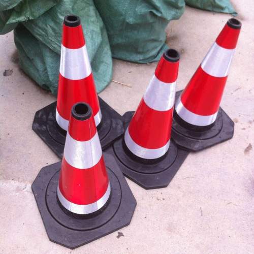 橡胶路锥 圆锥 交通安全方锥 反光锥警示柱隔离墩路桩路障雪糕筒