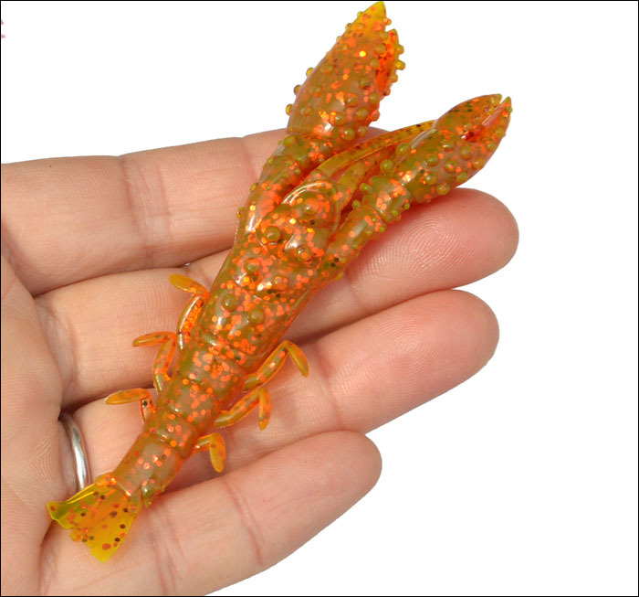 畅钓路亚锤子虾小龙假虾9.5cm8g速沉路亚软饵仿生虾淡水渔具