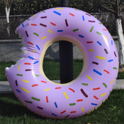 新款紫色120cm游泳甜甜圈 成人休闲游泳戏水圈厂家现货批发供应