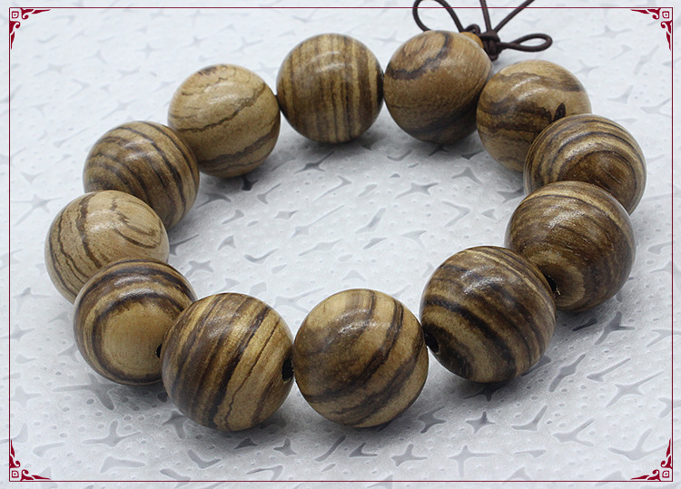 厂家直销批发正宗天然白沙沉木圆珠手串 佛珠手链