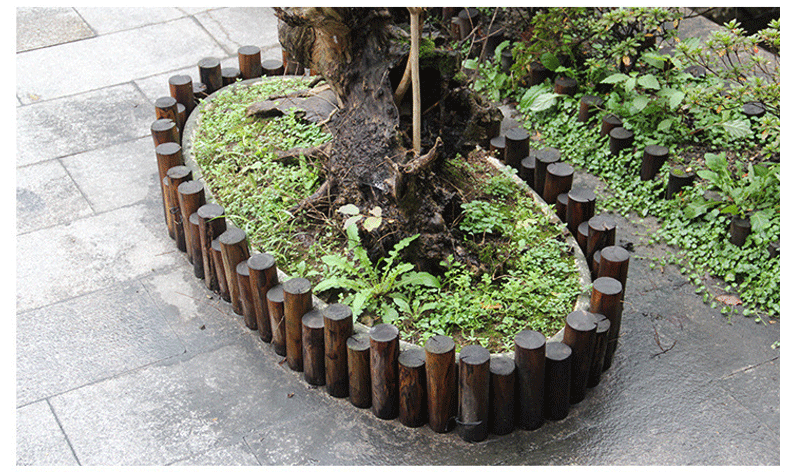 定做碳化木桩 全实木围栏桩 花园防腐圆木连桩