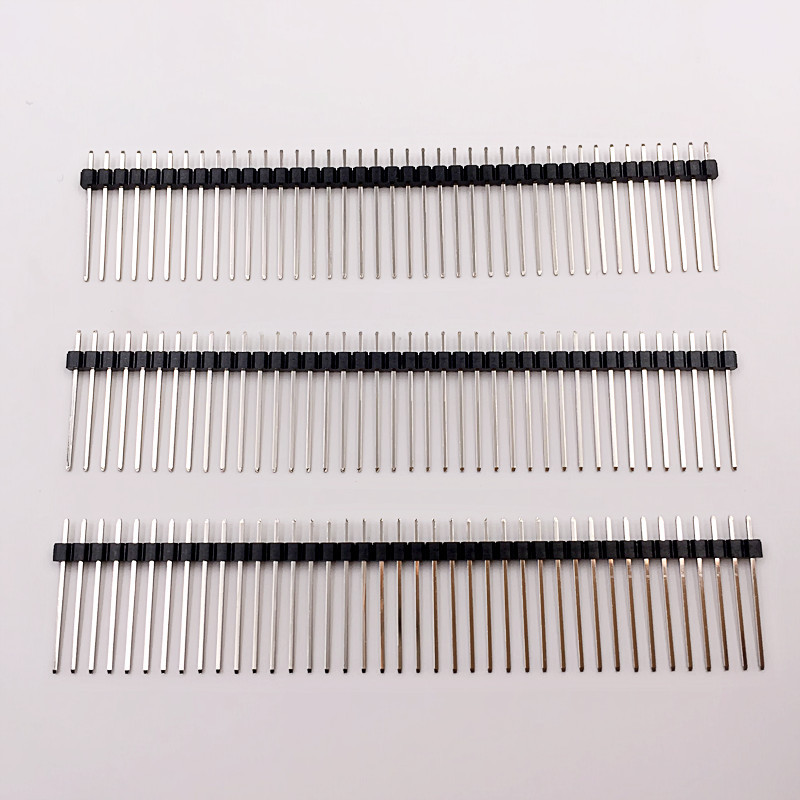 0间距1*40p单排排针2.0mm单排插针40p直针180度针长17mm普通