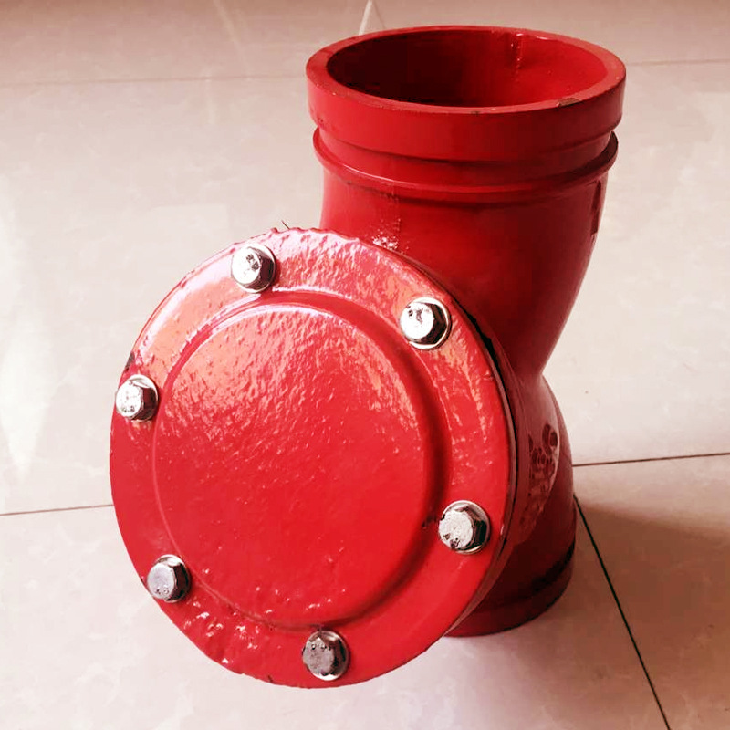 球墨铸铁 g81h-16 dn150 沟槽y型过滤器