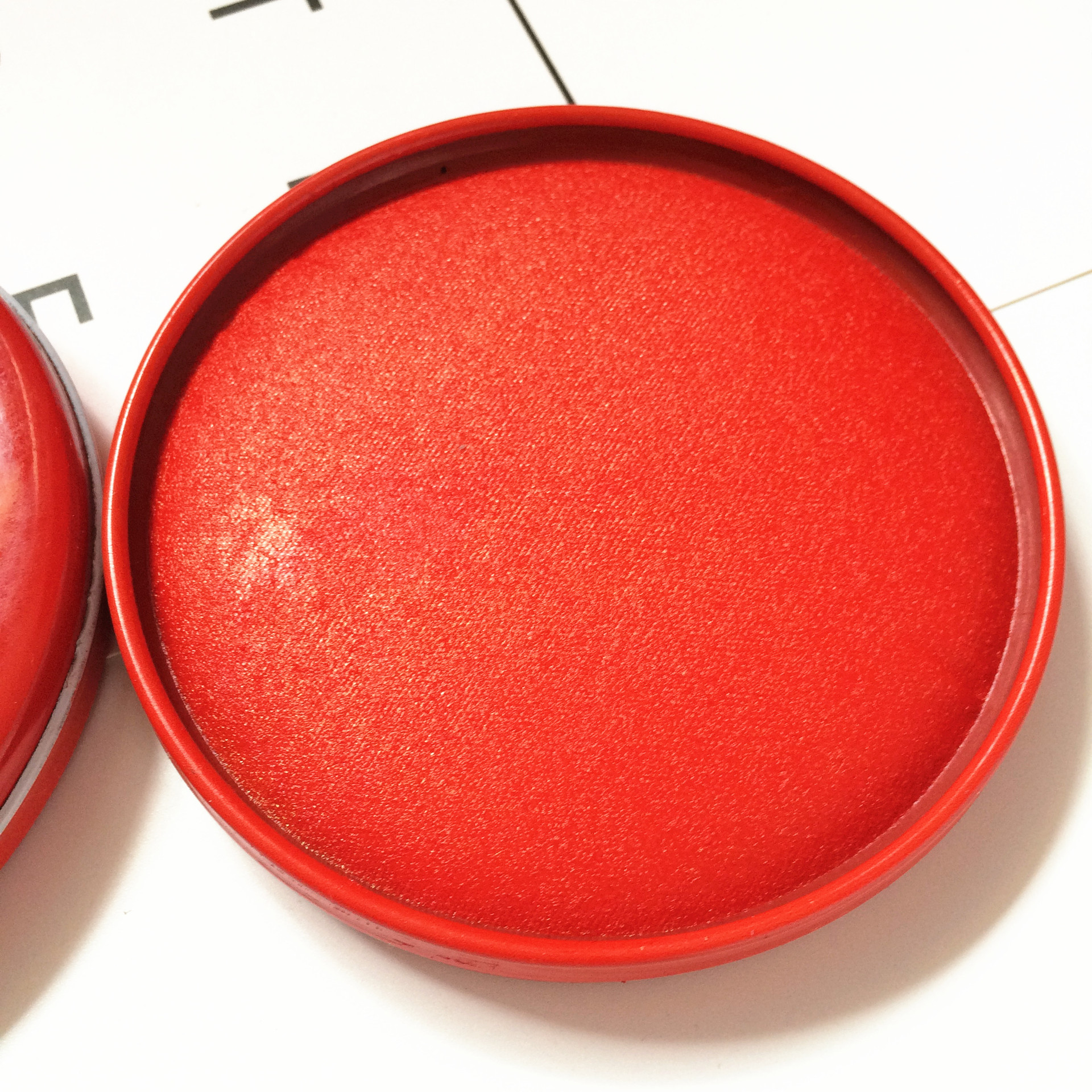 国宝津玉 6#工艺,快干印泥 红色圆形 印台 按压红油