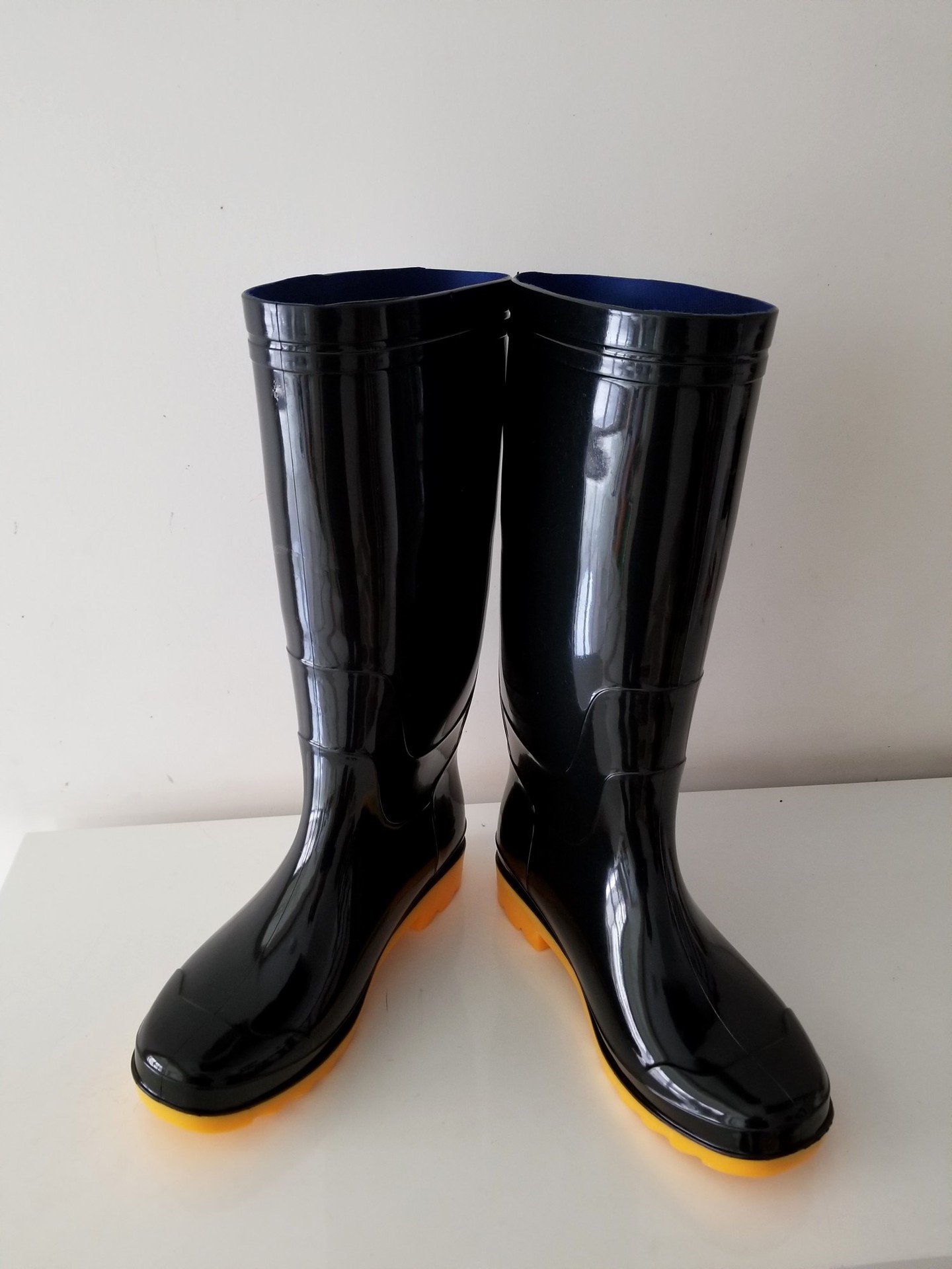 【厂家批发】强鹰811款黑色加厚高筒雨鞋 pvc雨鞋 雨靴