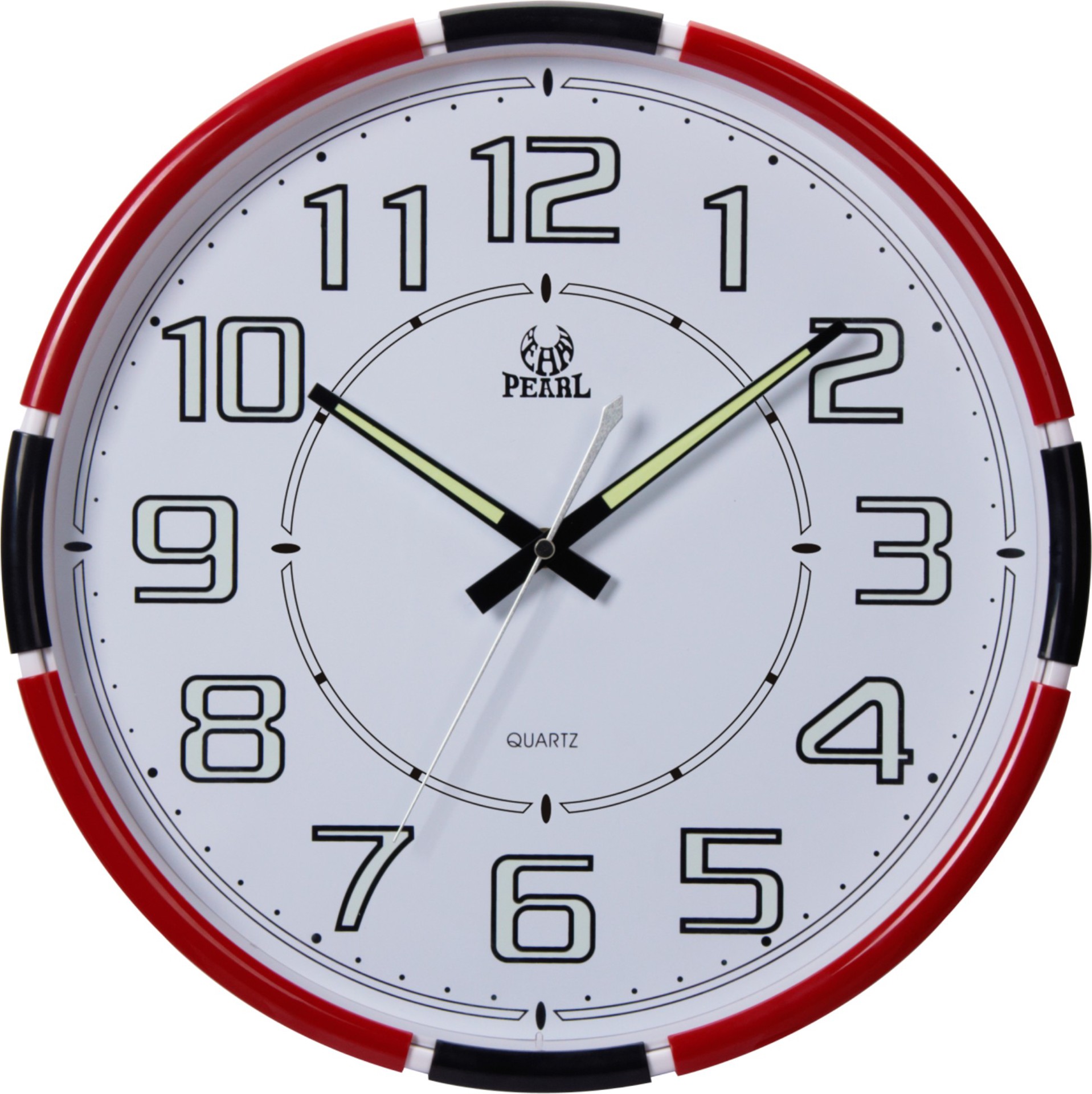 14寸圆型挂钟 夜光挂钟 卧室挂钟 厂家直销 静音扫秒 明珠星挂