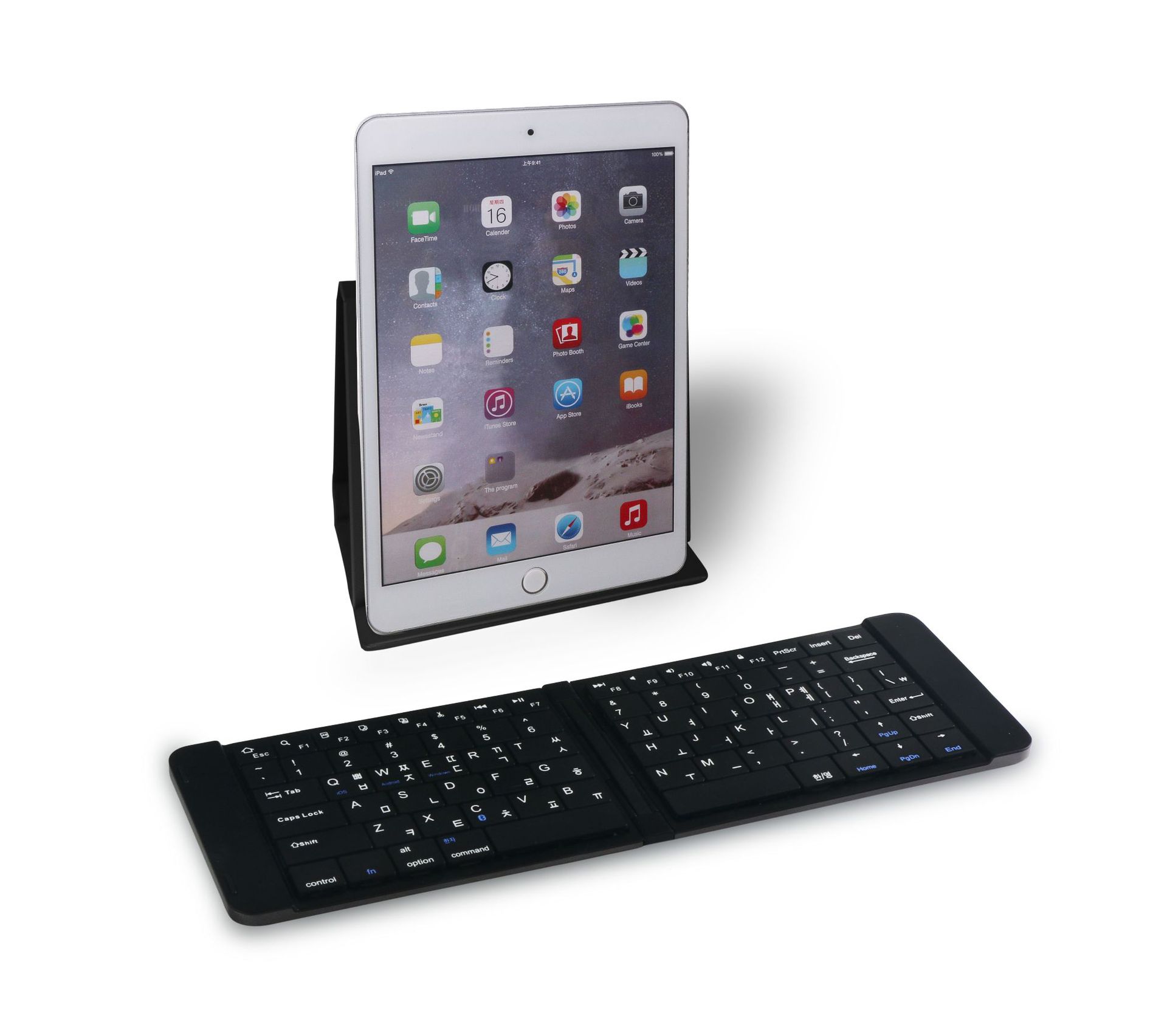 工厂直销ipad平板电脑蓝牙键盘 iphone手机折叠无线键盘三系统