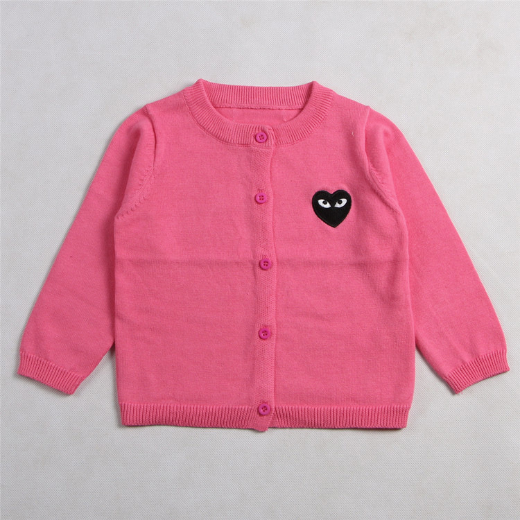 2022 Autumn and Winter Little Children's Clothing Love Embroidered Cardigan Cotton Knitted Cardigan Children's Jacket