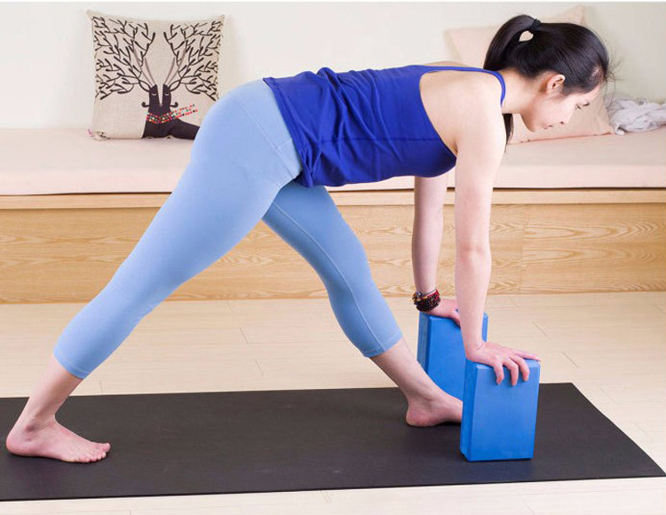 200克瑜伽砖块eva摸石头过河泡沫砖369英寸黑灰彩色高密度瑜伽砖