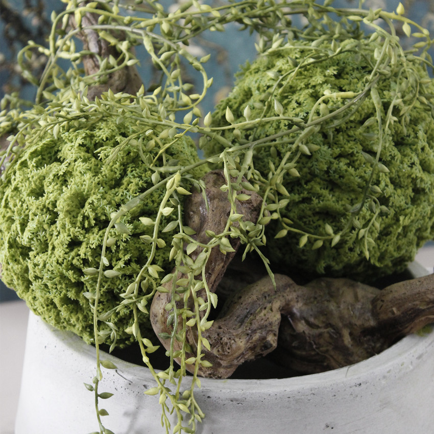 仿真植物假花球 绿色圆球米兰草球布景 家居装饰场景婚庆苔藓圆球