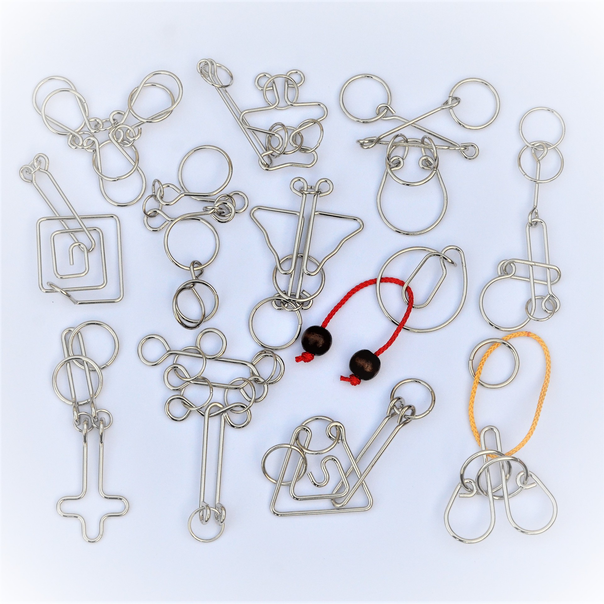 九连环类益智玩具 智力解环b款12件套 高难度成人智力玩具十二合