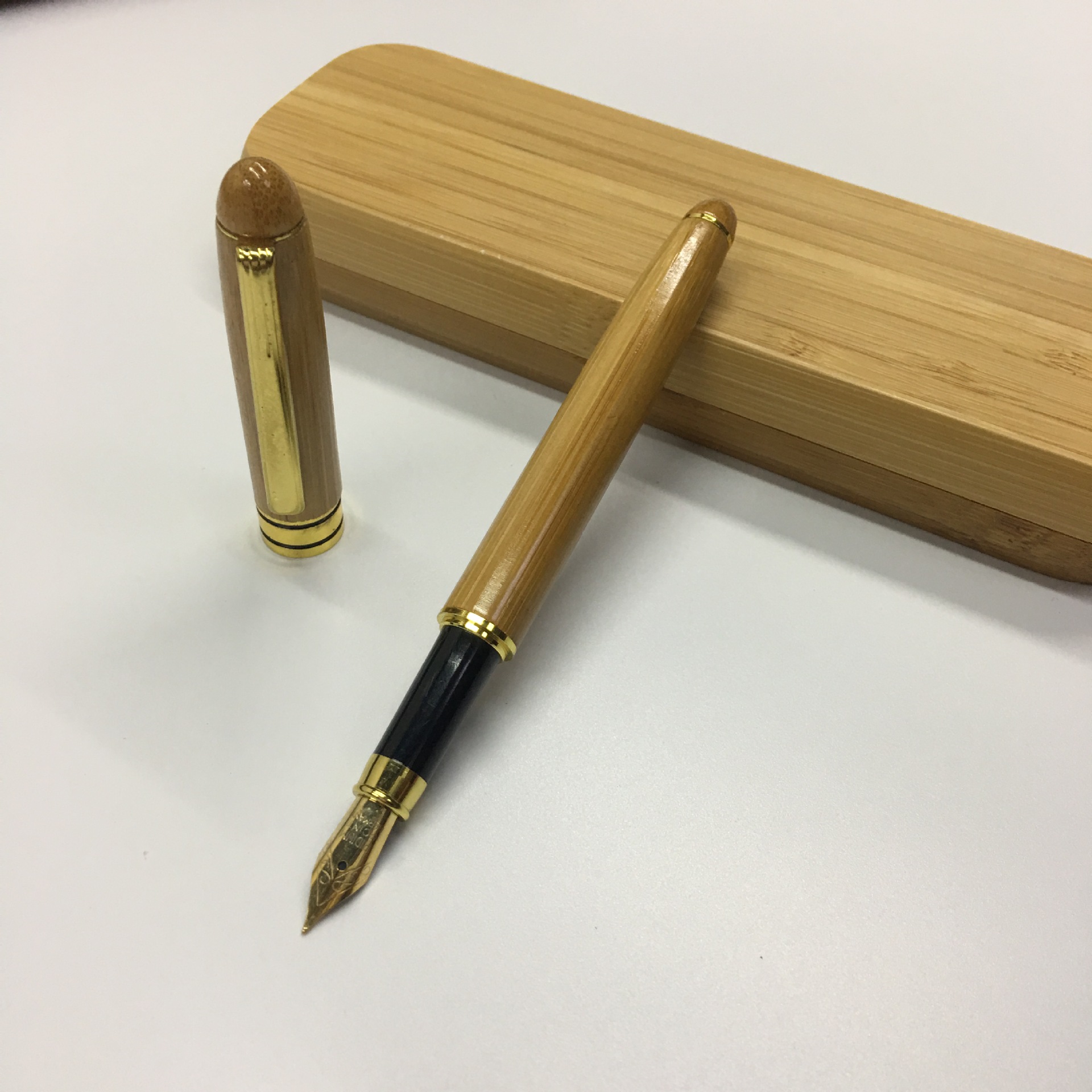 批发创意竹子钢笔套装 竹子笔 广告笔 宝珠笔 商务办公礼品笔