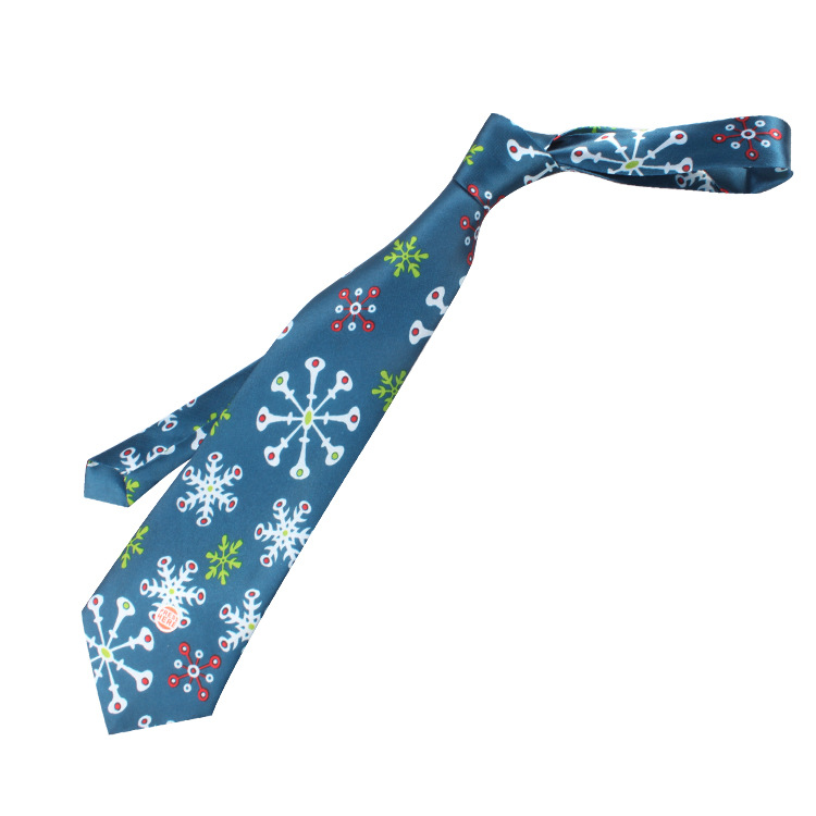 2019年圣诞节印花音乐卡通领带定制假日创意装饰圣诞领带厂家定做