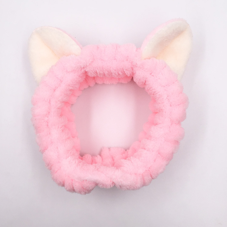 New Korean Style Cute Stereo Cat Ears Headband Face Wash Headband Makeup Mask Hair Cover Sell Cute Hairband