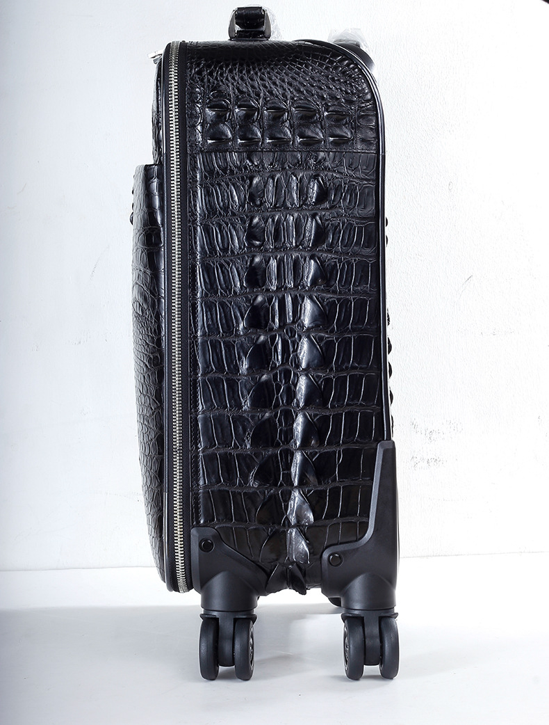 鳄鱼皮拉杆箱四轮真皮旅行拖箱支持分销一件代发新款 el0001