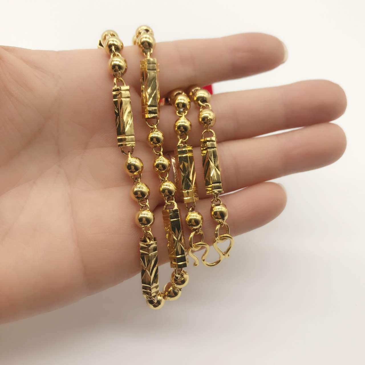 欧币镀金男士项链24k黄铜首饰越南沙金久不掉色长款饰品项链批发