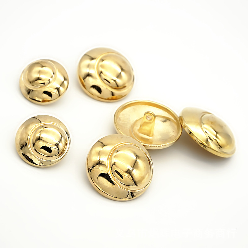 金色钮扣衣服百搭金属纽扣圆形扣子复古男女大衣西装外套风衣扣子