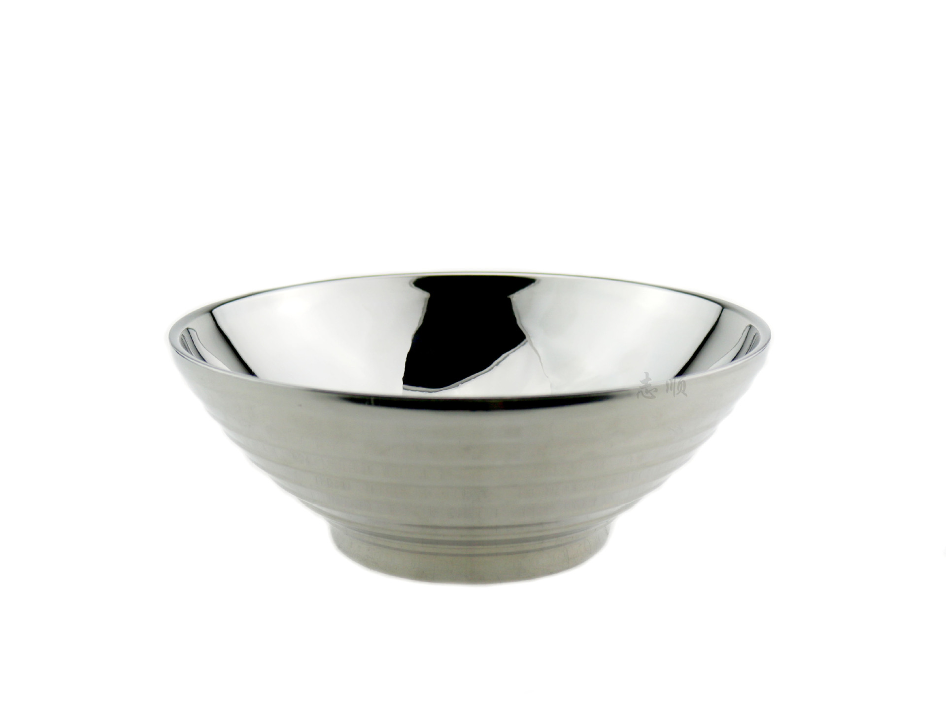 不锈钢无磁304喇叭碗 双层隔热 沙拉碗泡面碗 大碗公 厂家批发