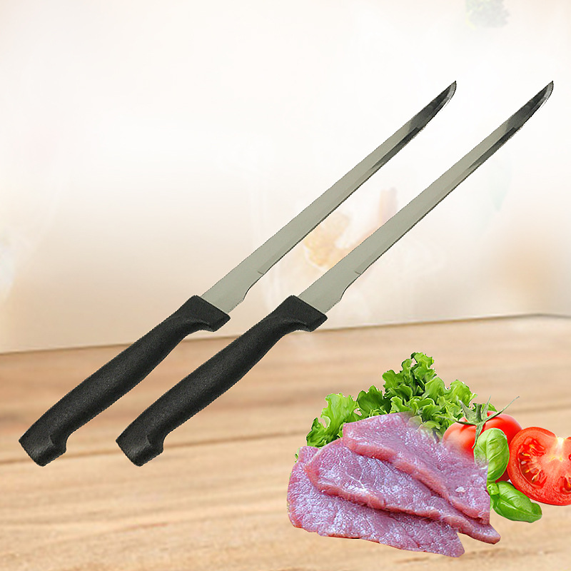 工产生产 不锈钢pp手柄火腿刀  切肉片刀 穿串神器切肉刀