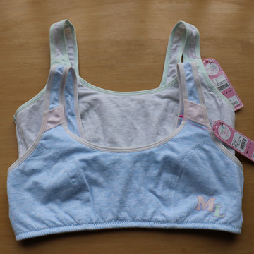 美兰朵棉质少女内衣 文胸发育期学生无搭扣无钢圈背心式文胸d6234