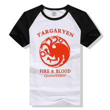 权力的游戏 冰与火之歌 targaryen 三头火龙 男女情侣装 短袖t恤